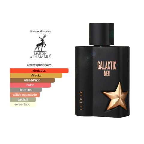 Maison Alhambra Galactic Men Elixir — Dulzura oscura con carácter