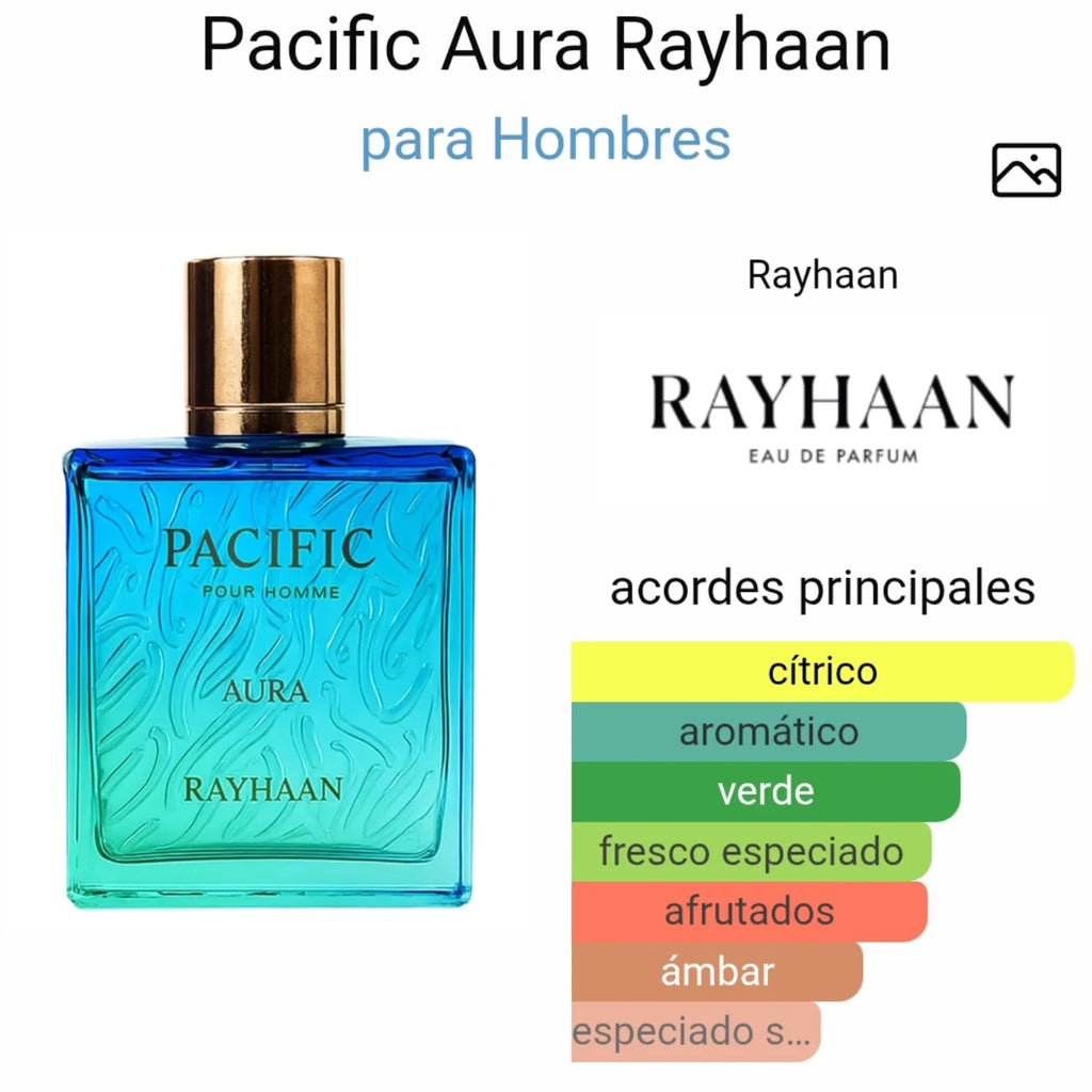 Rayhaan Pacific Aura — Frescura premium para todos los días