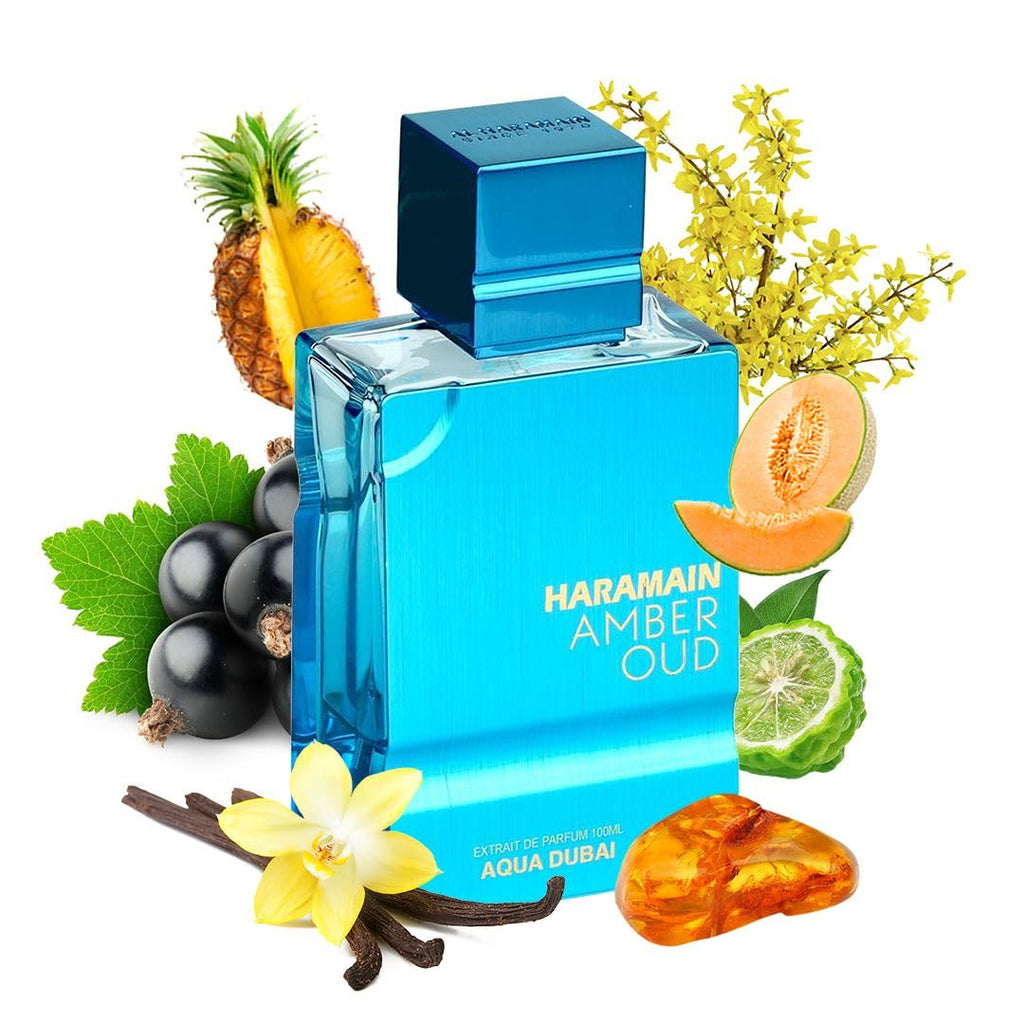 Al Haramain Amber Oud Aqua Dubai — Frescura de lujo que destaca