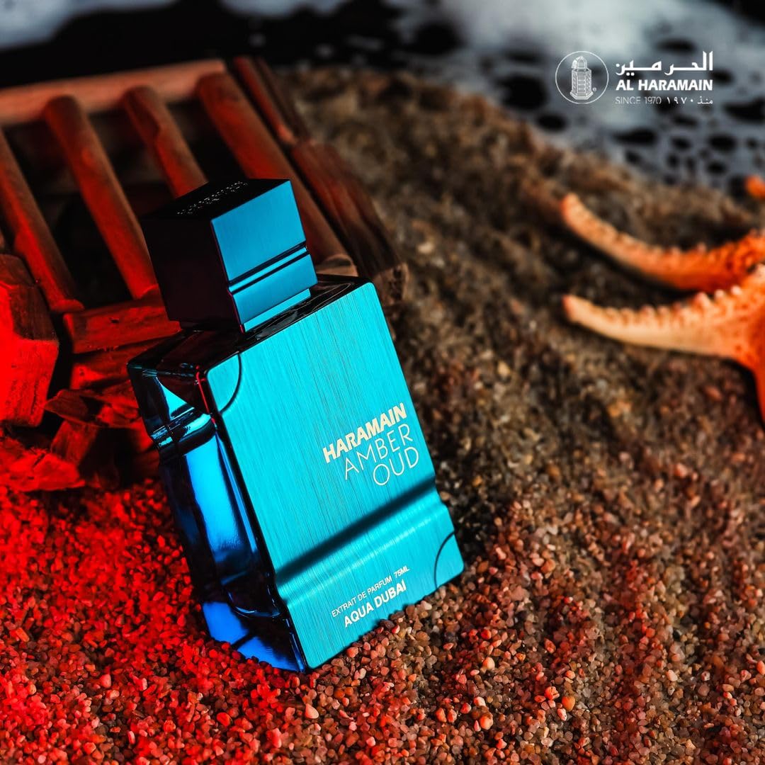 Al Haramain Amber Oud Aqua Dubai — Frescura de lujo que destaca