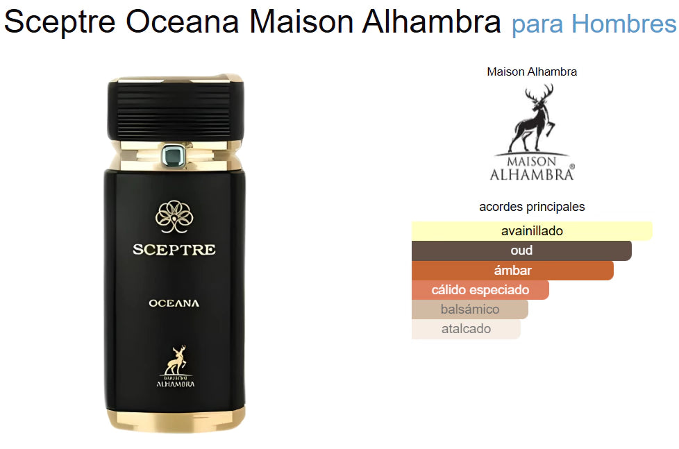 Maison Alhambra Sceptre Oceana — Elegancia oscura que impone presencia