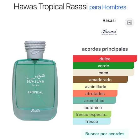 Hawas Tropical — Rasasi Frescura tropical que roba miradas