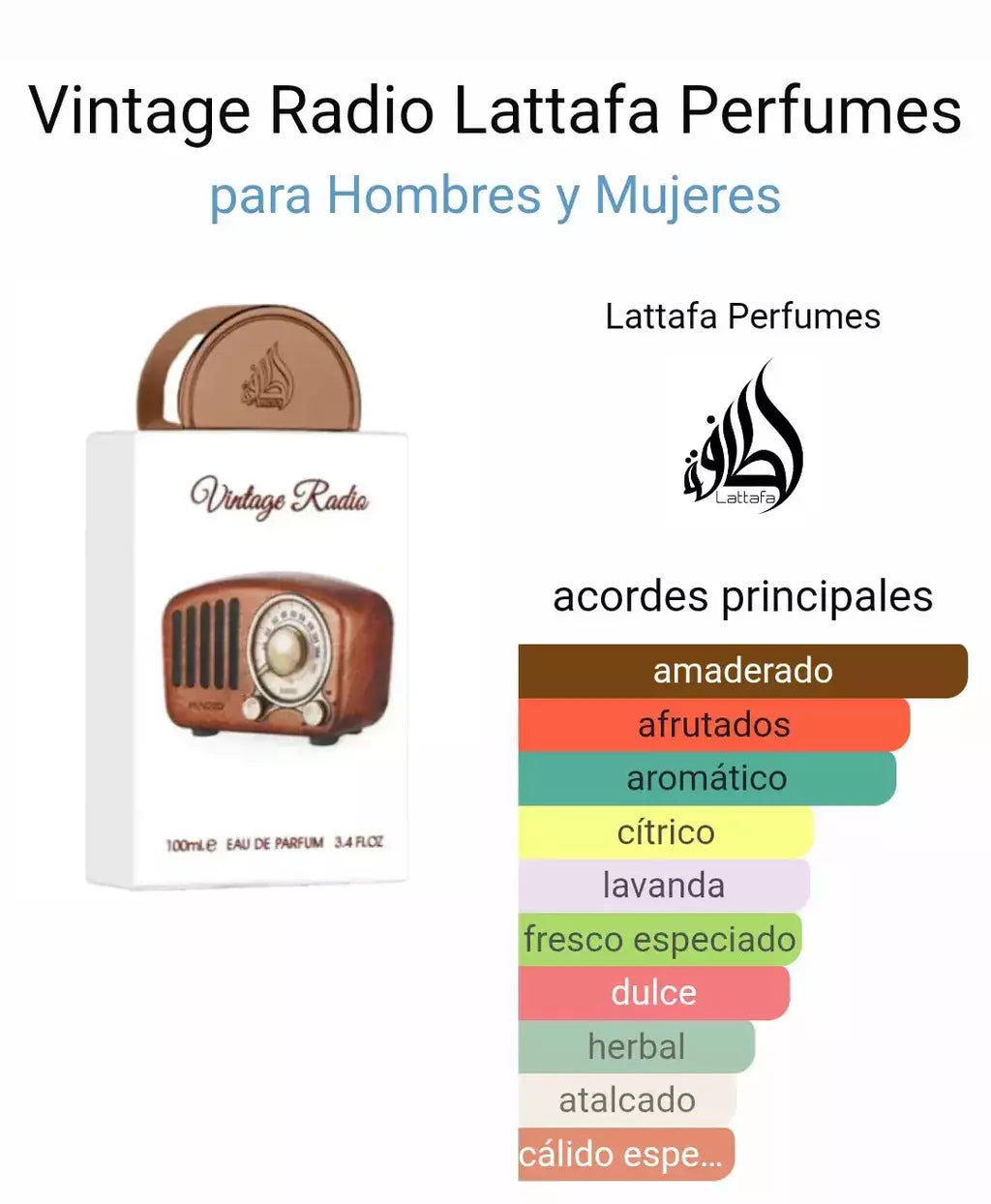 Vintage Radio – Lattafa | Dulce moderno que engancha